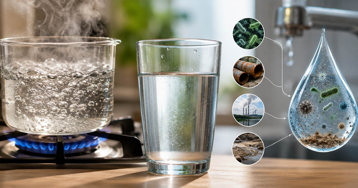 Boiling Water and Contamination Infographic