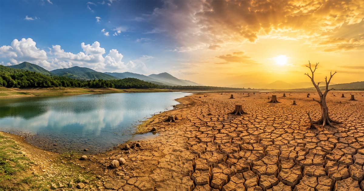 Life and drought in contrast