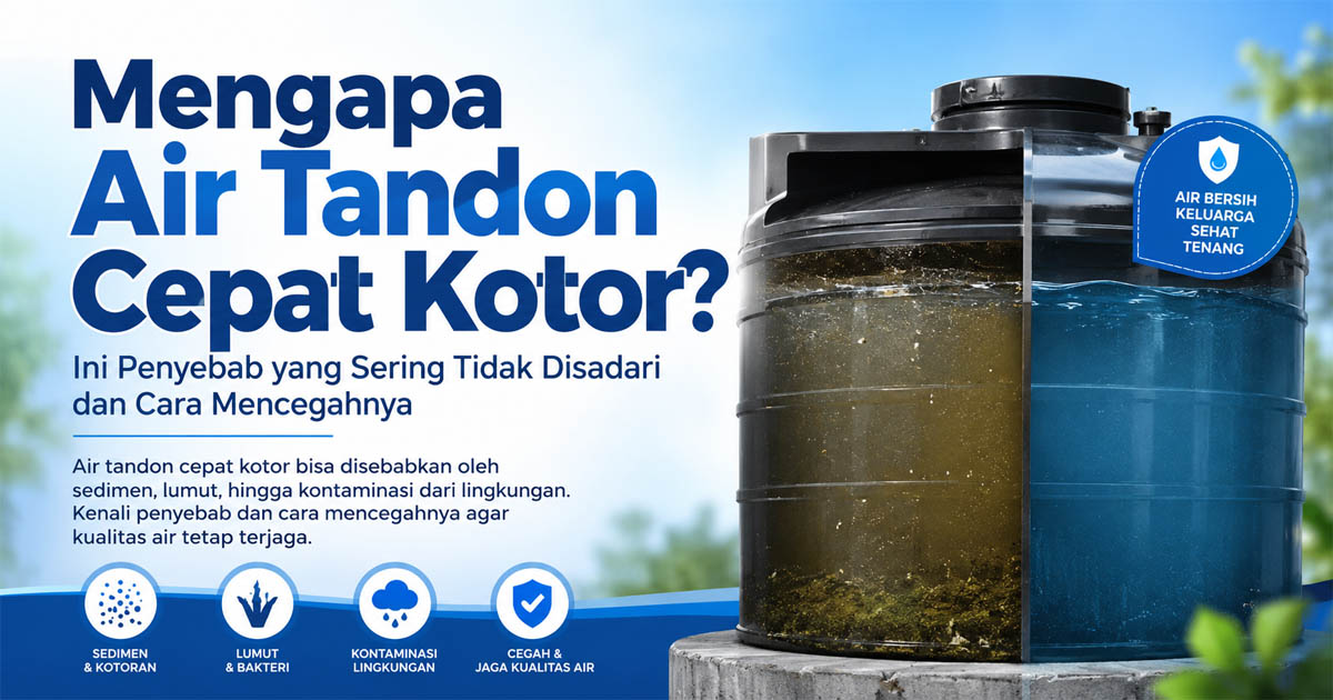 Mengapa air tandon cepat kotor