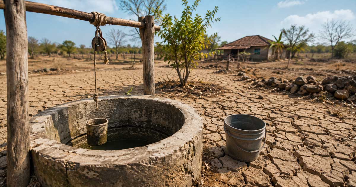 Parched Earth Rural Well