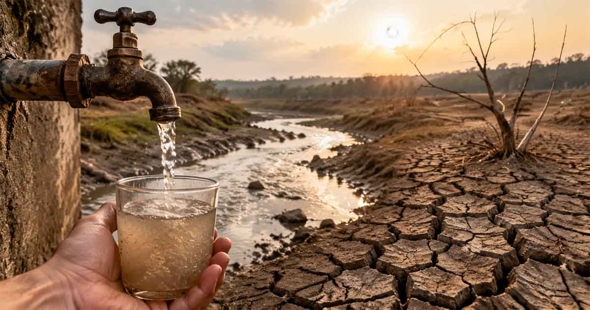Parched lands and polluted water