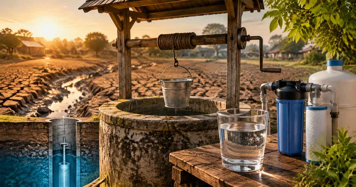 Rustic well and water filtration system