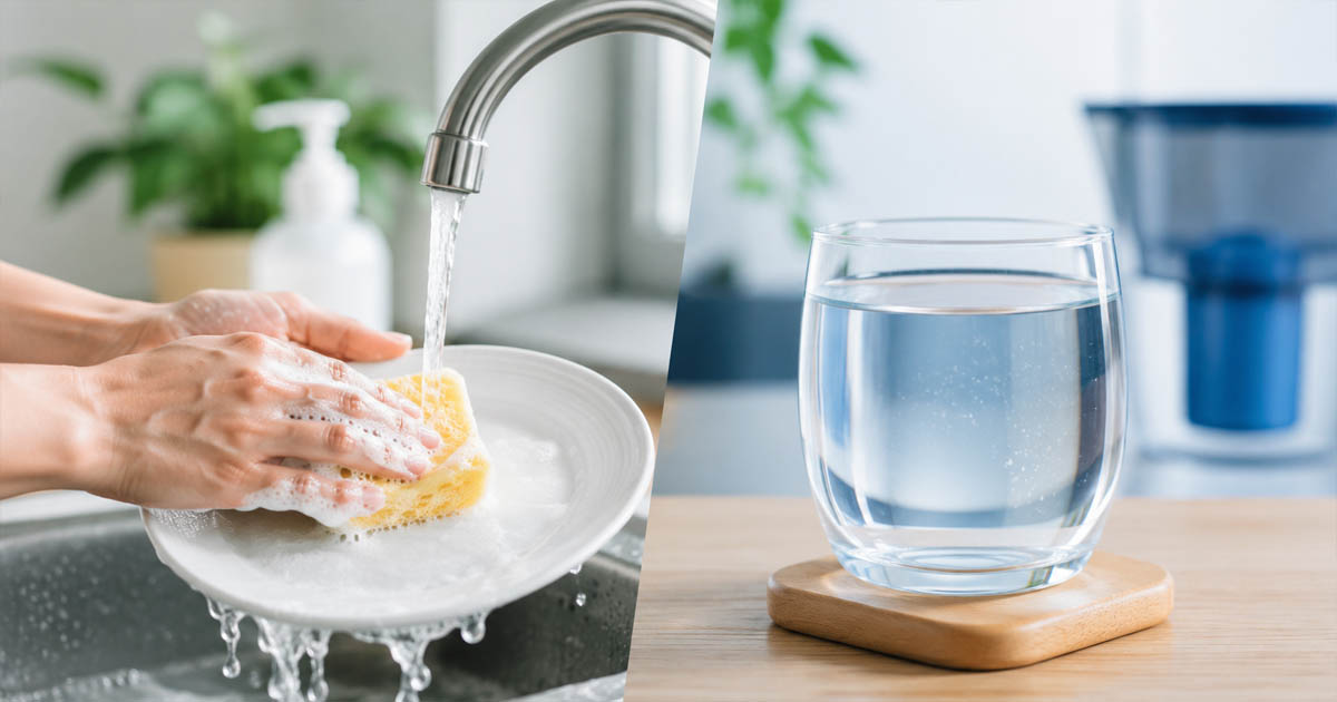 Dishwashing and Drinking Water Contrast