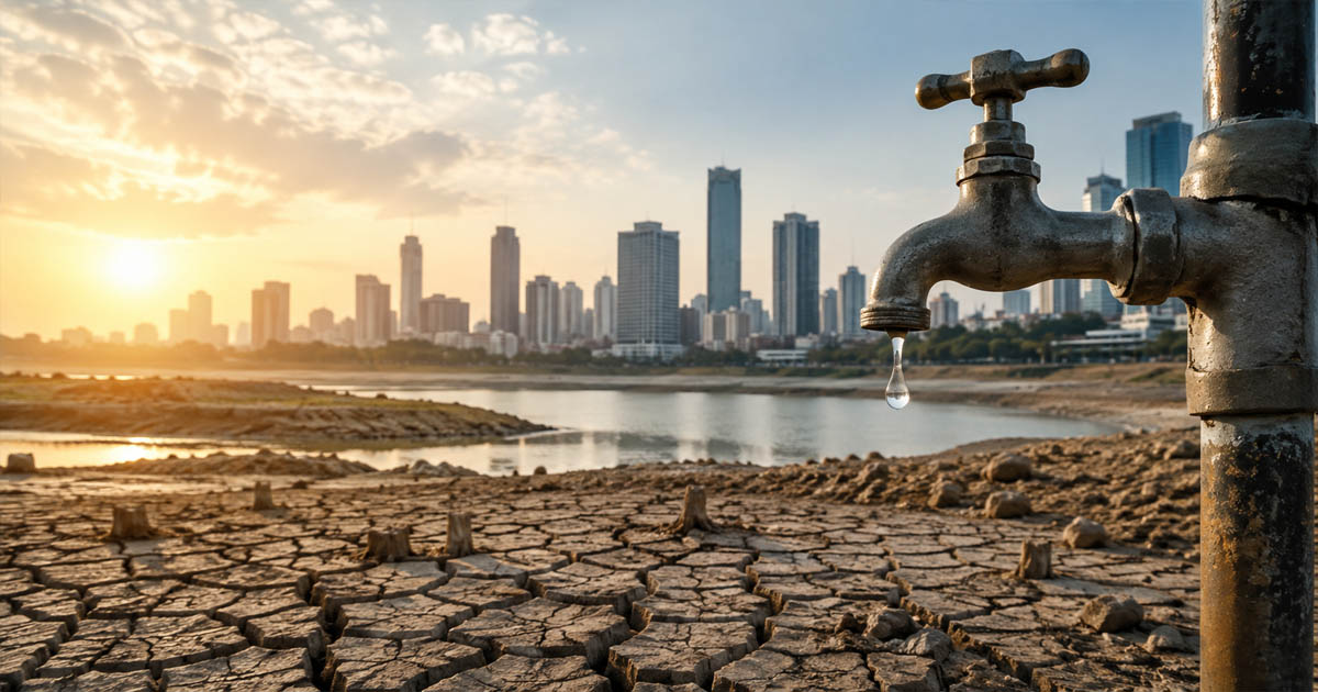 Drought Beneath the City Skyline