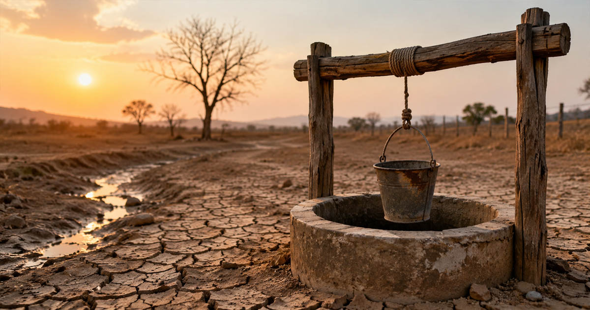 Droughtland Well at Golden Hour