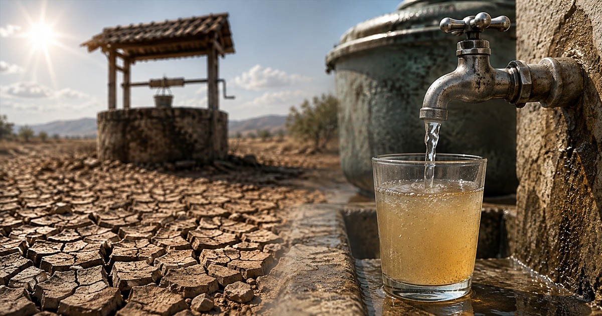 Drought’s Contrast Well and Murky Water