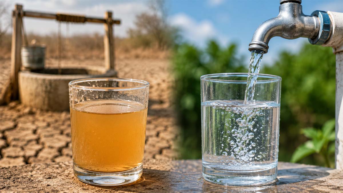 Murky Well Water Meets Clean Tap Water