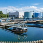 Sunlit Water Treatment Plant Panorama