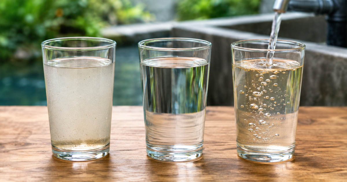Three Glasses, Three Water Qualities